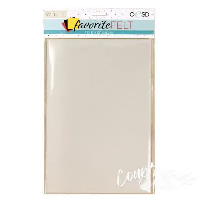 OESD Favorite Felt White 2pk