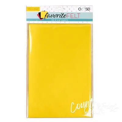 OESD Favorite Felt Yellow 2pk
