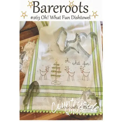 Oh! What Fun Reindeer Dishtowel Embroidery Pattern