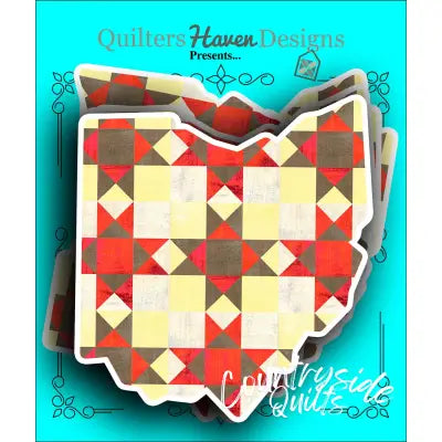 Ohio Quilt Sticker 6pk