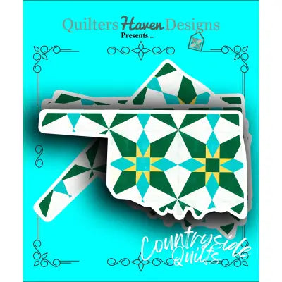 Oklahoma Quilt Sticker 6pk