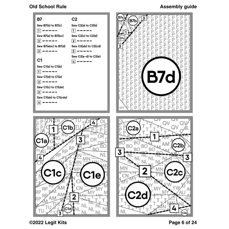 Old School Rule Quilt Kit QK030