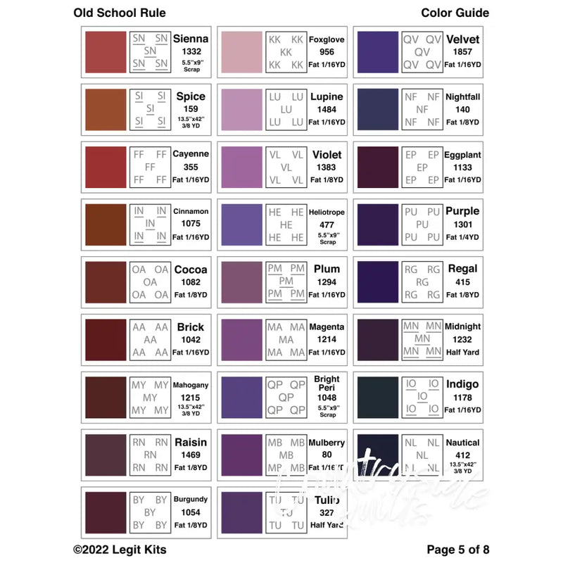 Old School Rule Quilt Kit QK030