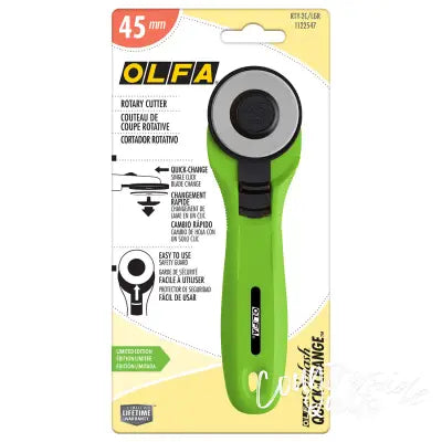 OLFA 45mm Quick-Change Rotary Cutter Lime