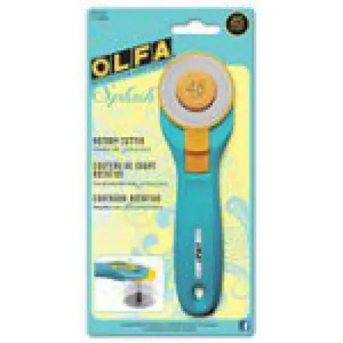 Olfa Splash Rotary Cutter 45mm Aqua Blue RTY-2C