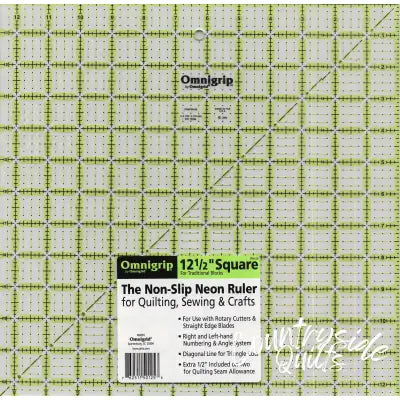 Omnigrid Omnigrip Neon Ruler 12 1/2in x 12 1/2in