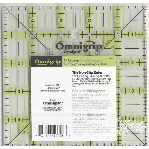 Omnigrid Omnigrip Neon Ruler 5in Square Notions CDS-RN5