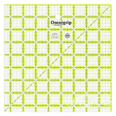 Omnigrid Omnigrip Neon Ruler 8-1/2in Square