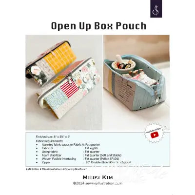 Open Up Box Pouch Pattern