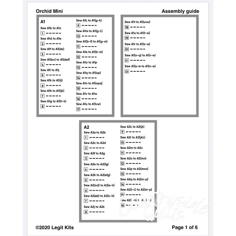 Orchid Mini Quilt Kit QK009