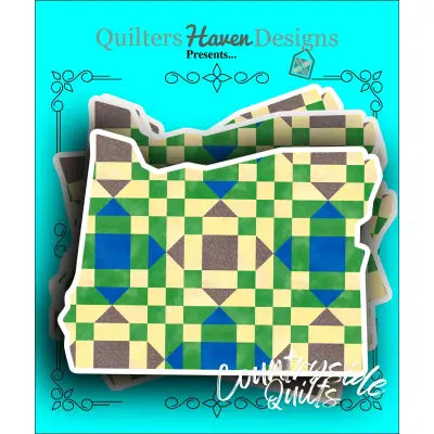 Oregon Quilt Sticker 6pk