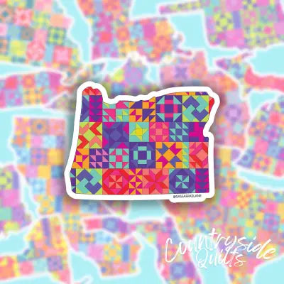 Oregon State Quilt Stickers 6pk