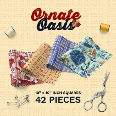 Ornate Oasis 10 Inch Square Pack - 42 Asst
