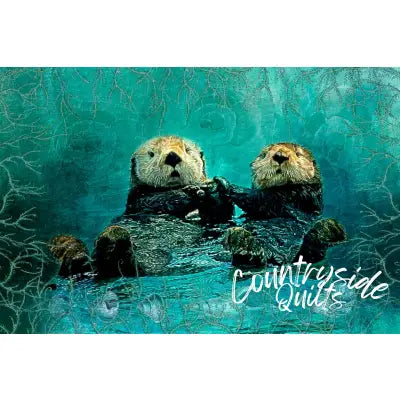 Otter Buddies Panel 17in x 10.5in