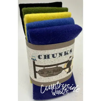 Pansies Wool Chunks 5pc 9in x 10in