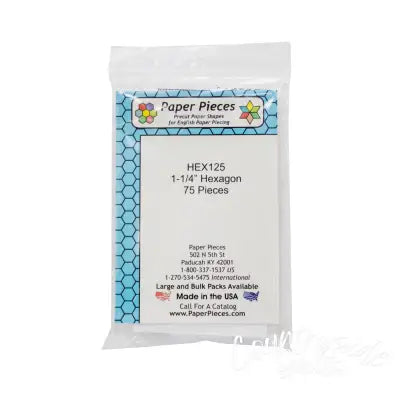 Paper Piece Hexagon Pack 1-1/4in 75pc