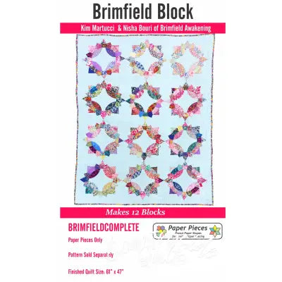 Paper Piece Pack For Brimfield Makes 12 Blocks No Pattern