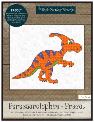 Parasaurolophus Precut Fused Applique Pack