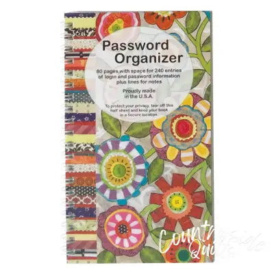 Password Book Fun Flowers