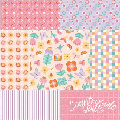 Patchwork 1 Yard Bundle Peach, 7pcs
