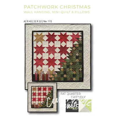 Patchwork Christmas Wall Hanging Mini Quilt & Pillows