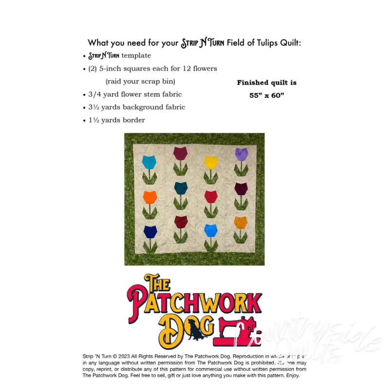 The Patchwork Dog - Field of Tulips 10037