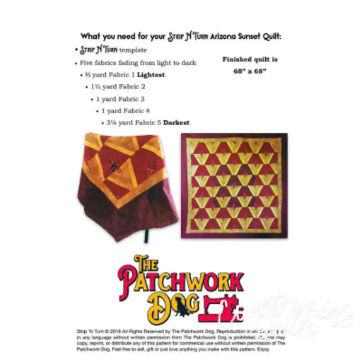 The Patchwork Dog Strip N Turn - Arizona Sunset SNT-AZSUNSET