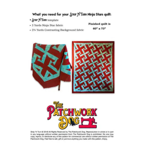 The Patchwork Dog Strip N Turn - Ninja Stars SNT-NINJASTARS