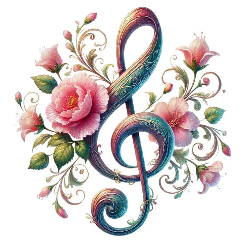 Musical Notes Fabric Panel 23