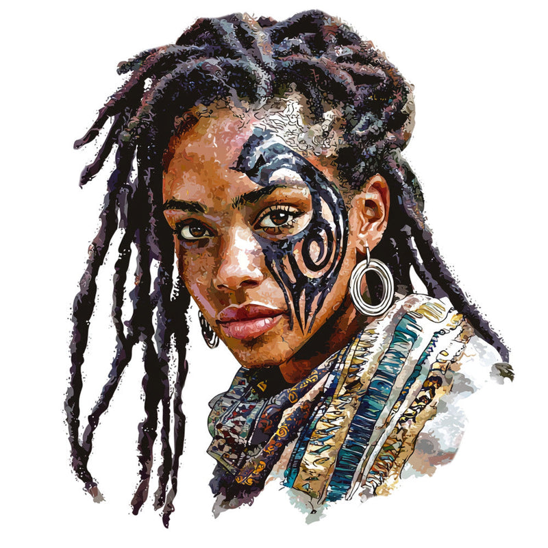 Watercolor Africa Fabric Panel 14