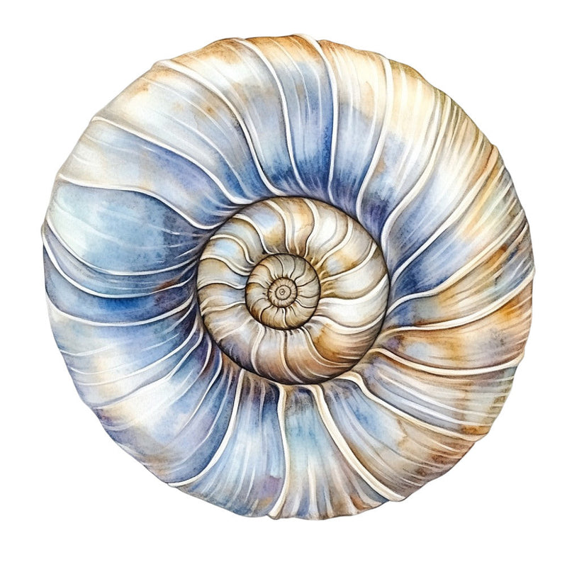 Watercolor Sea Shells Fabric Panel 13