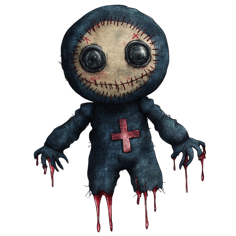 Colorful Voodoo Dolls Fabric Panel 22