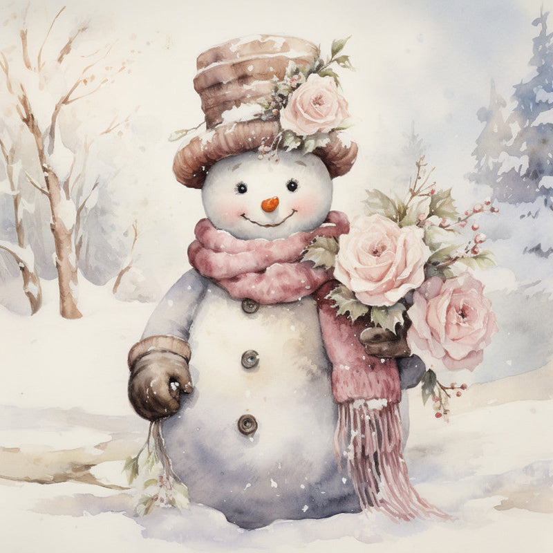 Classic Snowman Fabric Panel 23