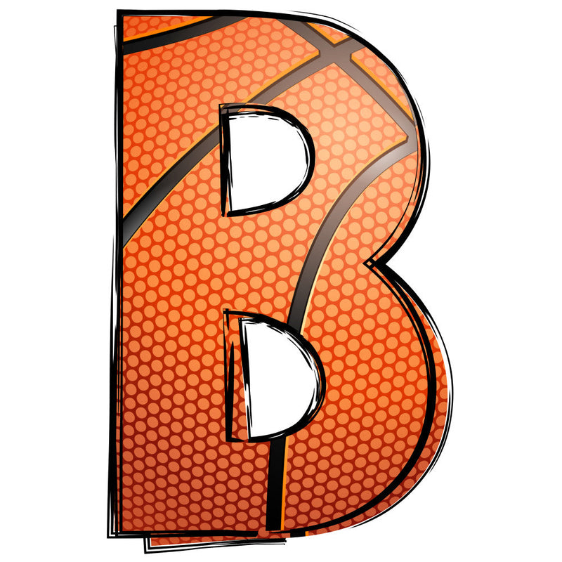 Basketball Doodles Alphabet Fabric Panel 11