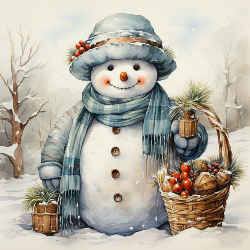 Classic Snowman Fabric Panel 79