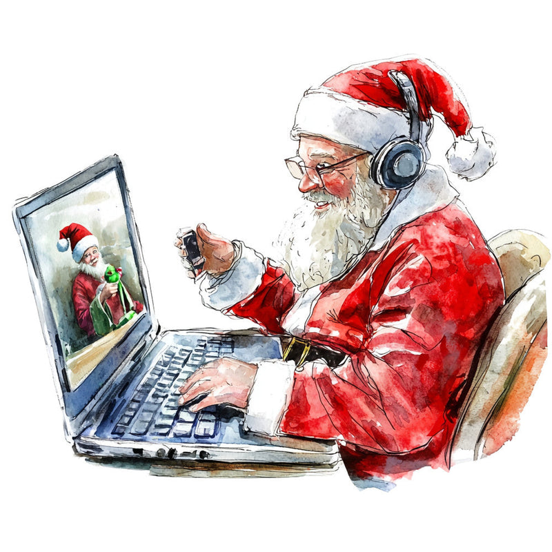 Santas Day Off Fabric Panel 13