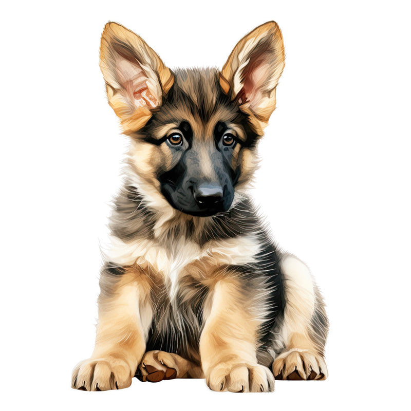 Watercolor Dogs Fabric Panel 18