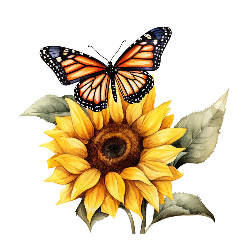 Sunflowers and Butterflies Fabric Panel 5