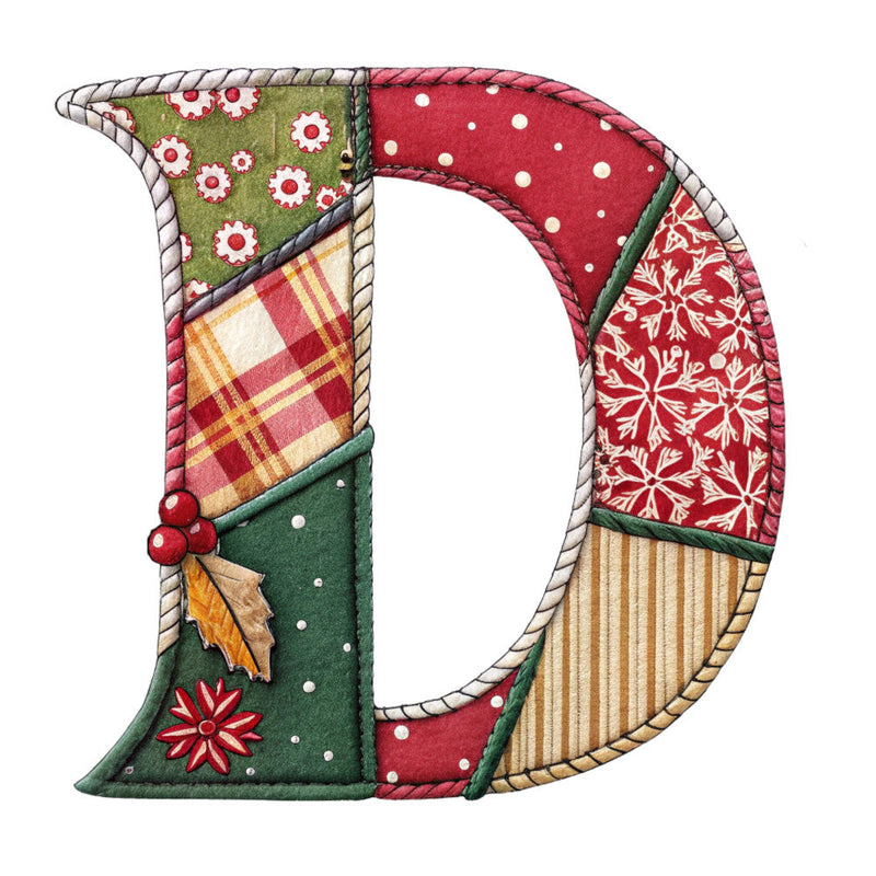 Christmas Patchwork Alphabet Fabric Panel 30