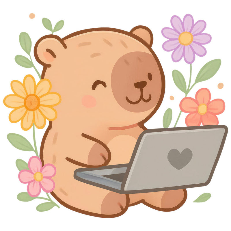 Cartoon Capybara Fabric Panel 19