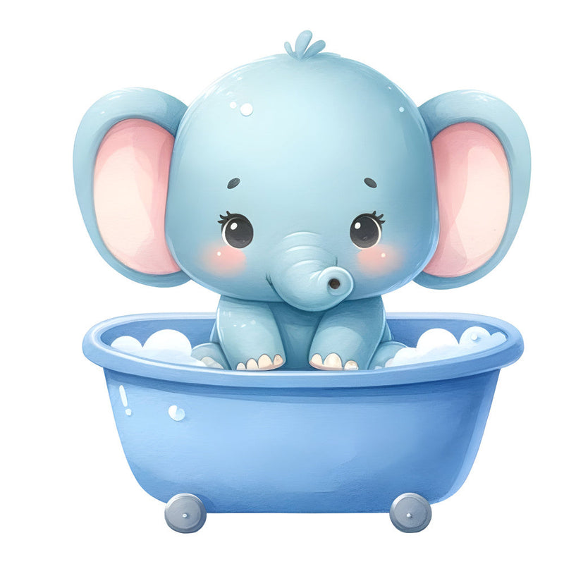 Baby Boy Elephant Fabric Panel 27