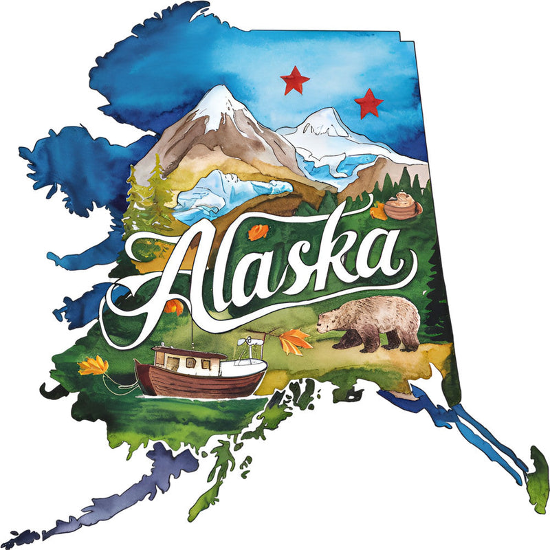 Classic US States Fabric Panel 34