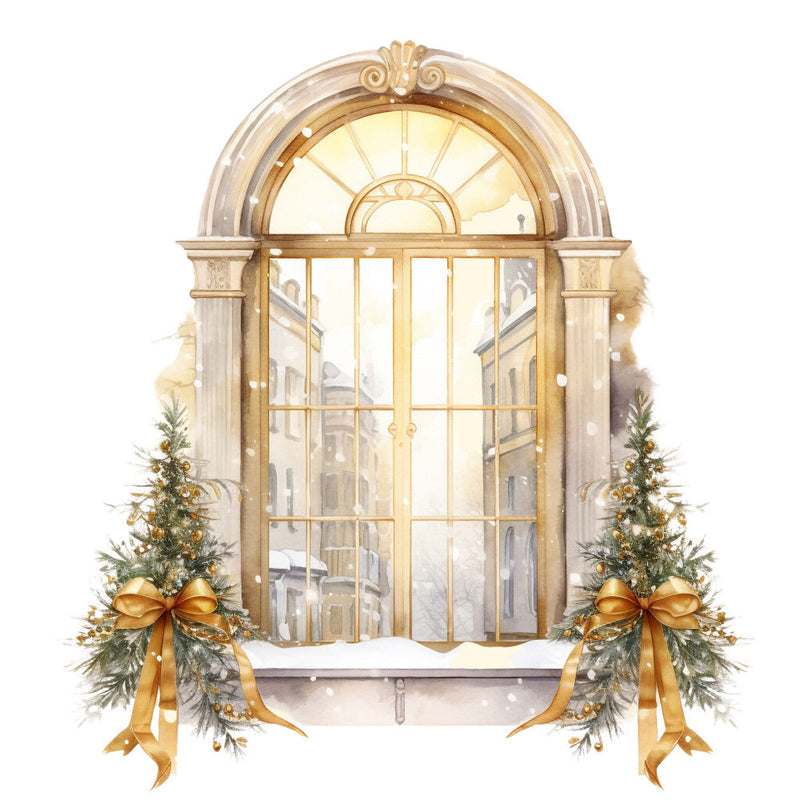 A Golden Christmas Fabric Panel 7