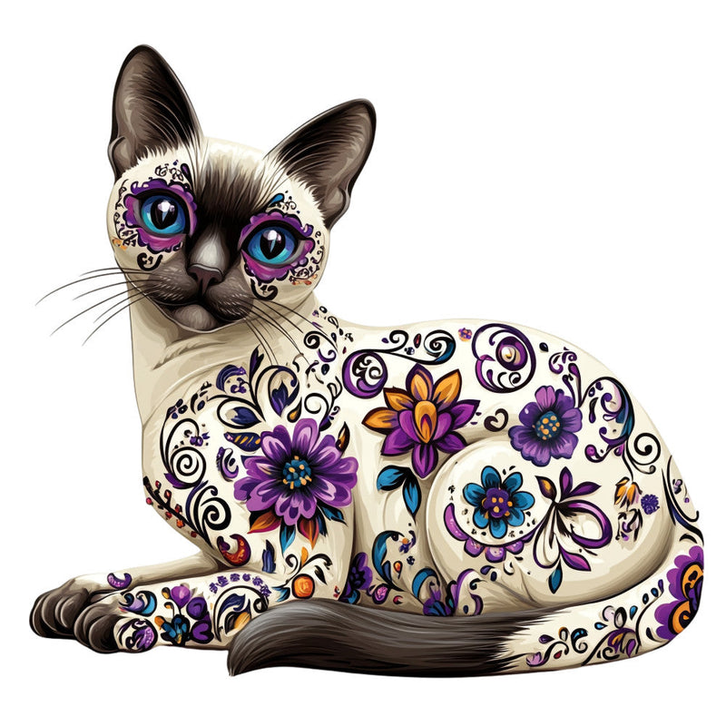 Cats de Los Muertos Fabric Panel 4