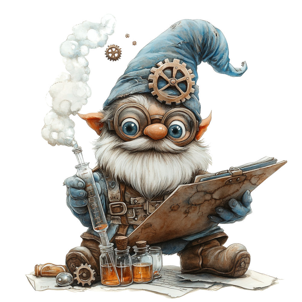 Steampunk Gnomes Fabric Panel 8