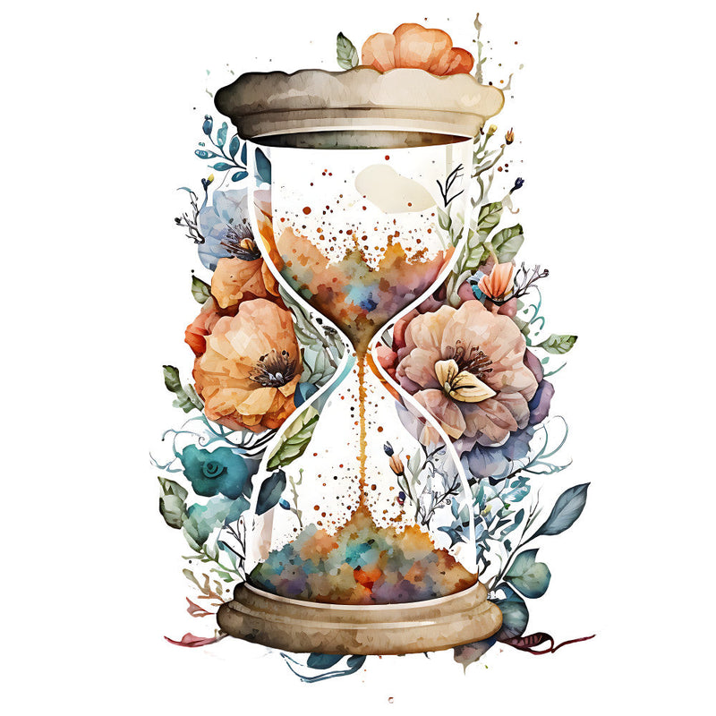 Watercolor Hourglass Fabric Panel 6