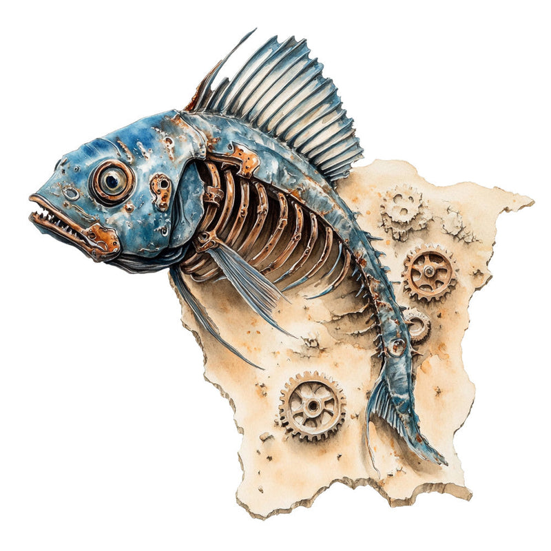 Steampunk Nautical Fabric Panel 30