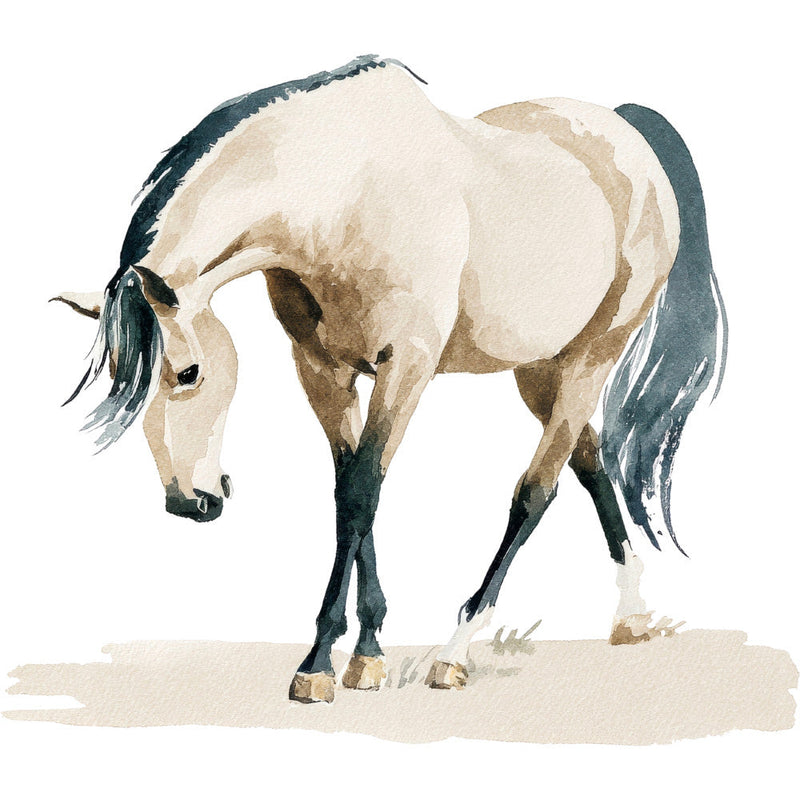 Watercolor Horses Fabric Panel 76