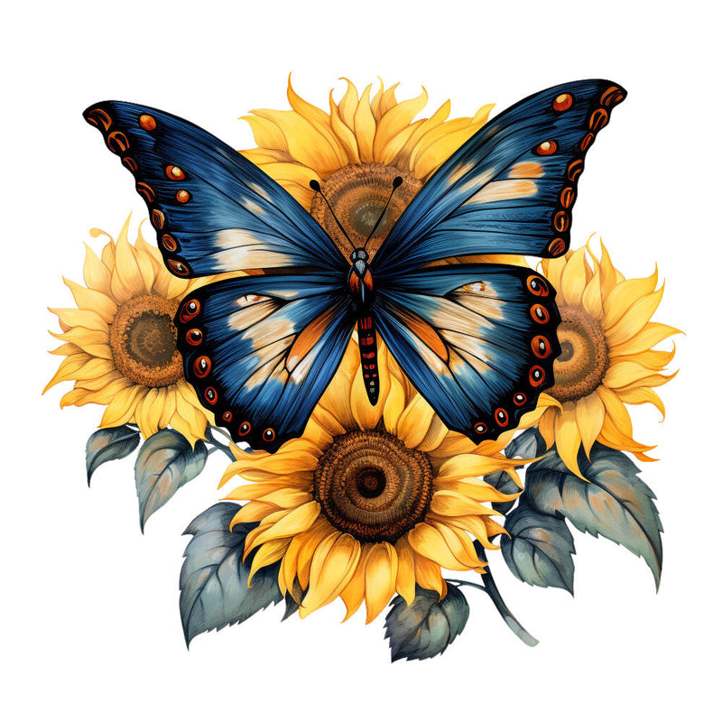 Sunflowers and Butterflies Fabric Panel 11