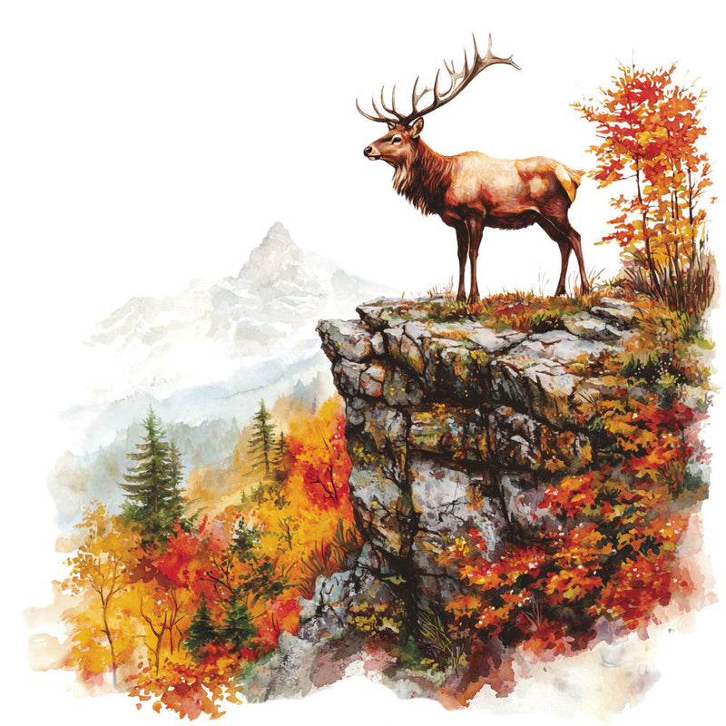 Deer in Nature Fabric Panel 15